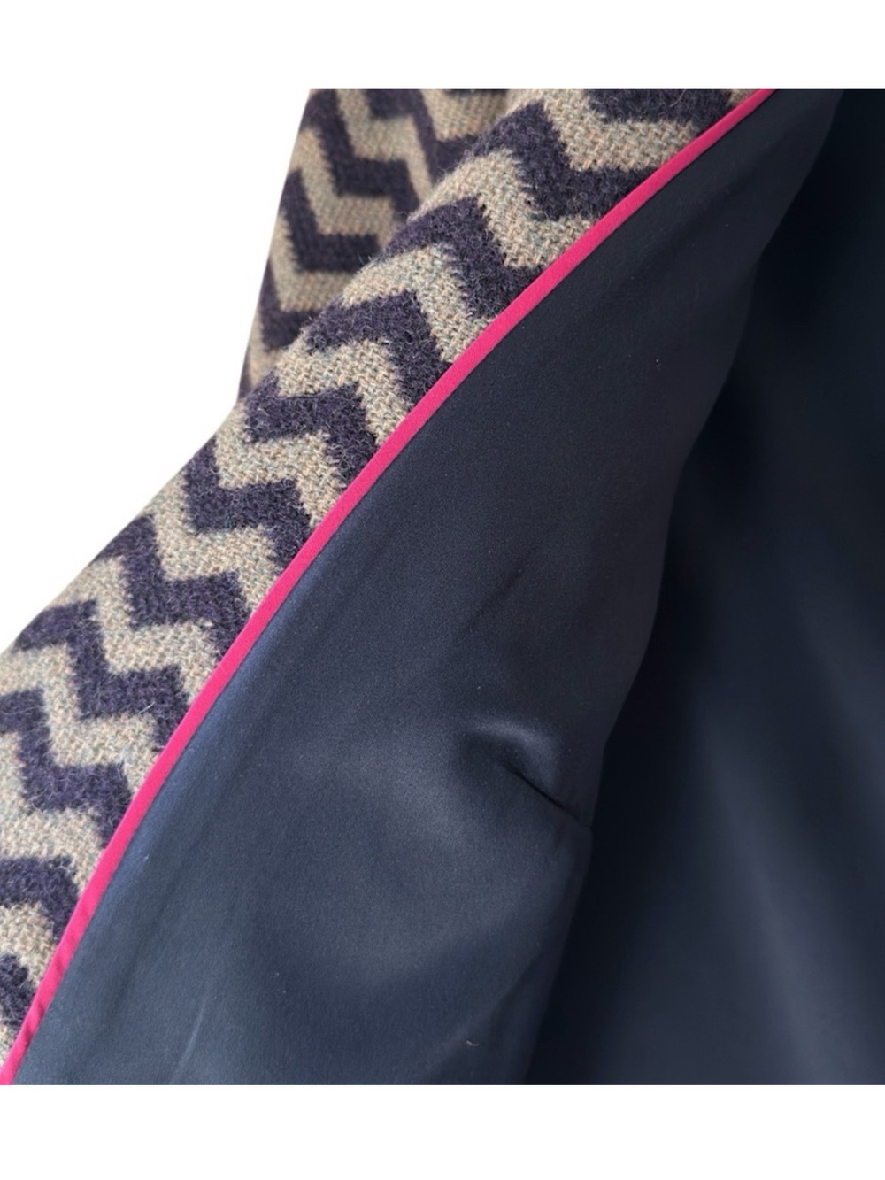 BODEN AMELIA WOOL COAT  NEW CHEVRON ZIG ZAG PATTERN POCKETS LINED |SIZE 8 - Picture 14 of 16